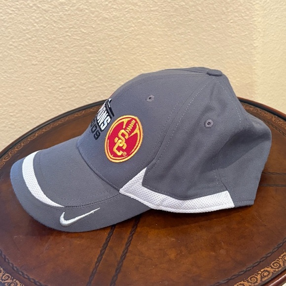 NIKE Gray Embroidery Rose Bowl Champions USC Trojans 2009 Cap-One Size - Picture 3 of 8